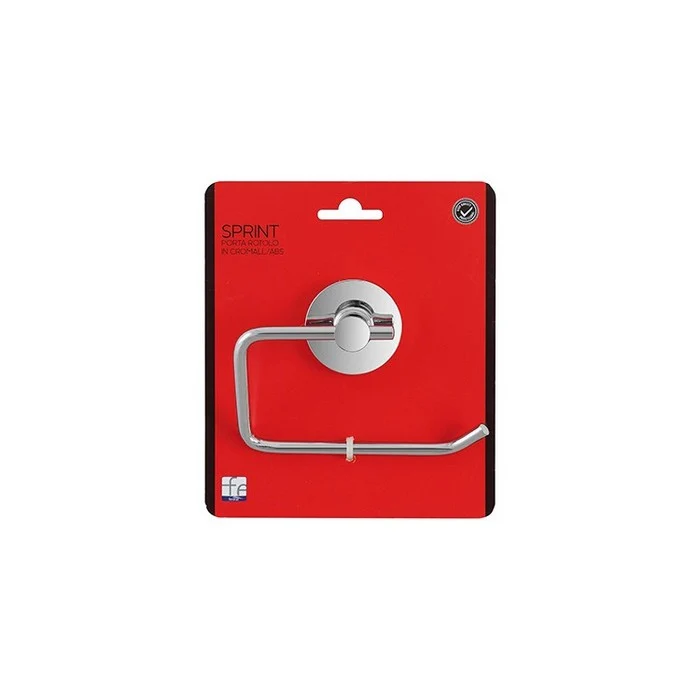 Porta rotolo in cromall e ABS cromato da muro - Sprint