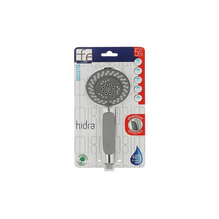 Doccetta in ABS cromo grigio 5 funzioni - Hidra
