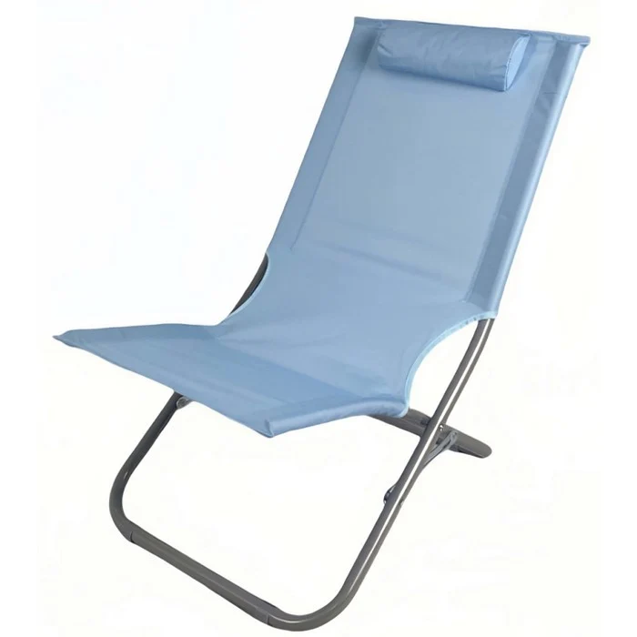 Set 6 sedie sdraio pieghevoli da spiaggia con poggiatesta