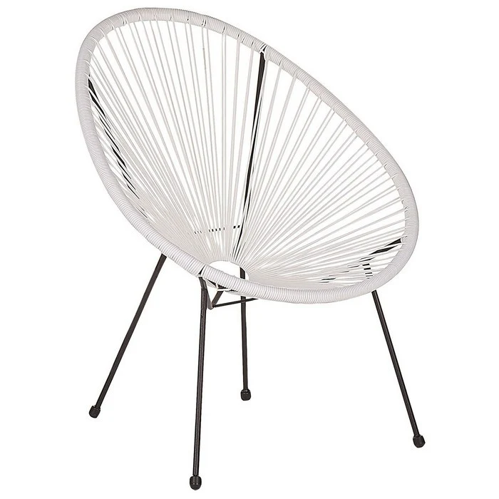 Set 2 poltrone relax tonde da giardino effetto rattan - Spaghetti