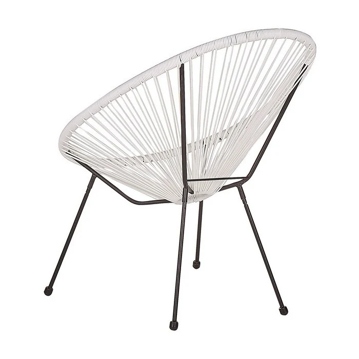 Set 2 poltrone relax tonde da giardino effetto rattan - Spaghetti