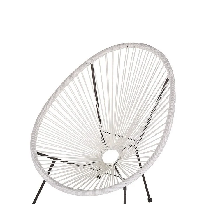 Set 2 poltrone relax tonde da giardino effetto rattan - Spaghetti