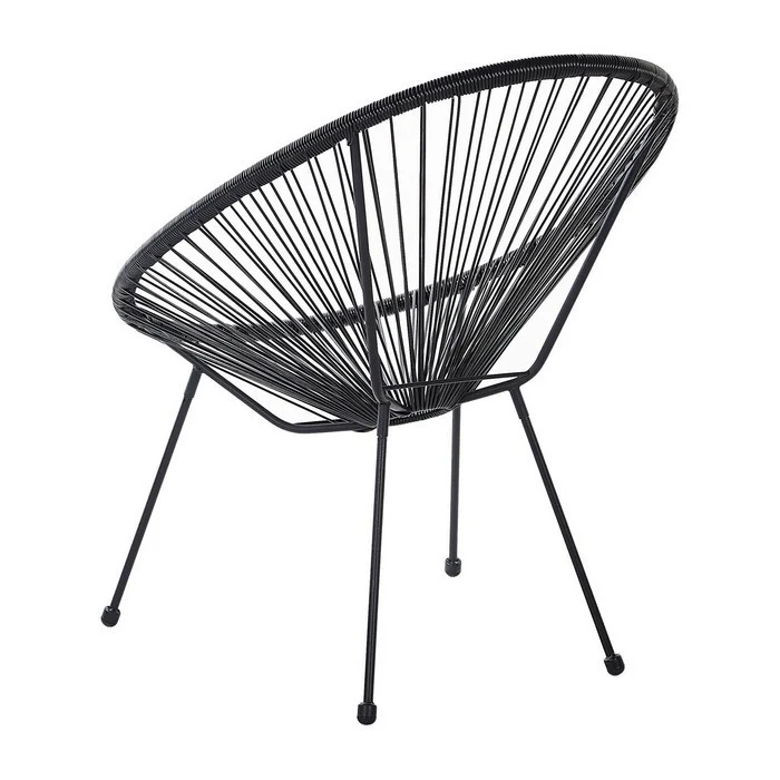Set 2 poltrone relax tonde da giardino effetto rattan - Spaghetti