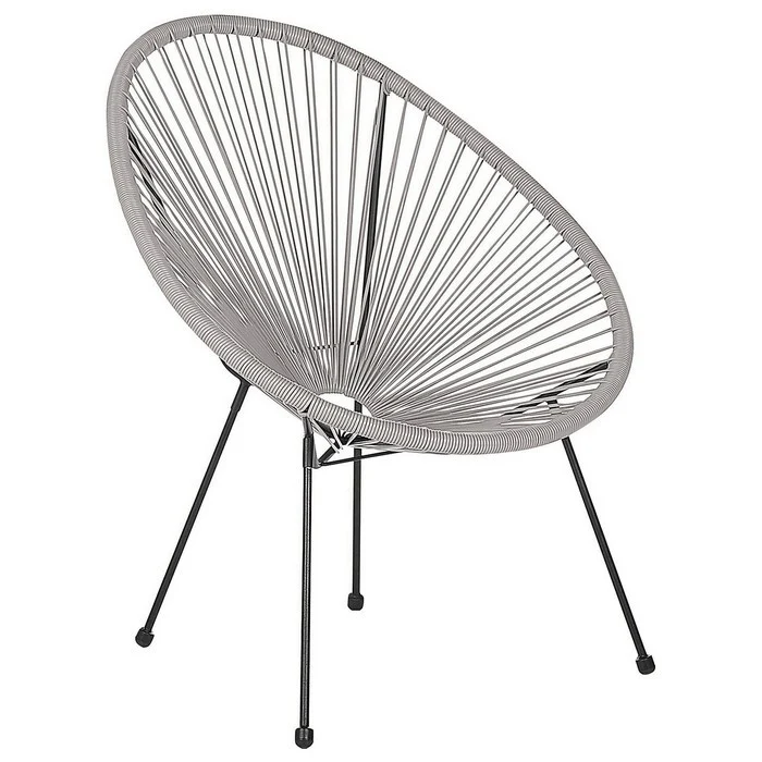Set 2 poltrone relax tonde da giardino effetto rattan - Spaghetti