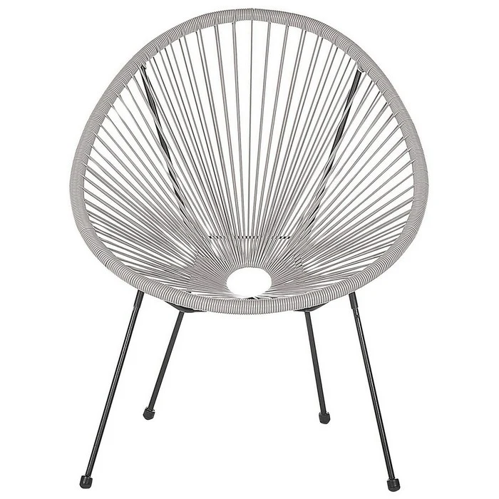Set 2 poltrone relax tonde da giardino effetto rattan - Spaghetti