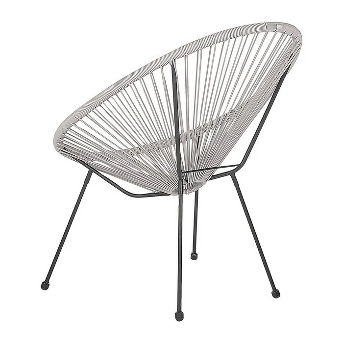 Set 2 poltrone relax tonde da giardino effetto rattan - Spaghetti