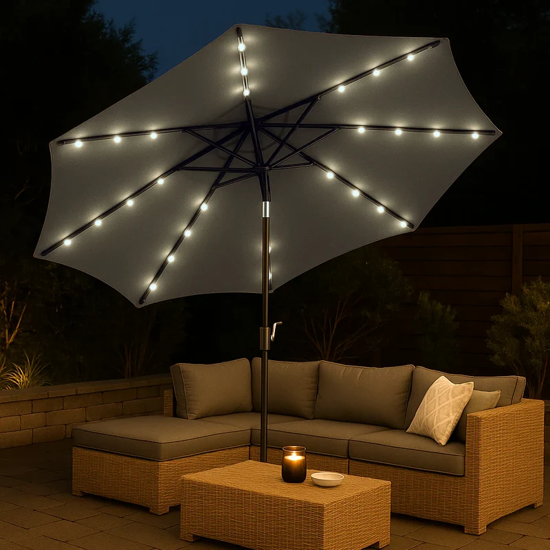 Ombrellone da giardino con LED e anti-vento 270 cm - Zen