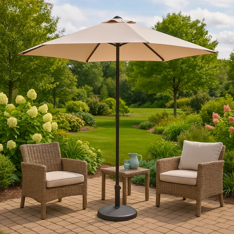 Ombrellone pop-up da giardino con anti-vento a palo centrale 230 cm - Shade