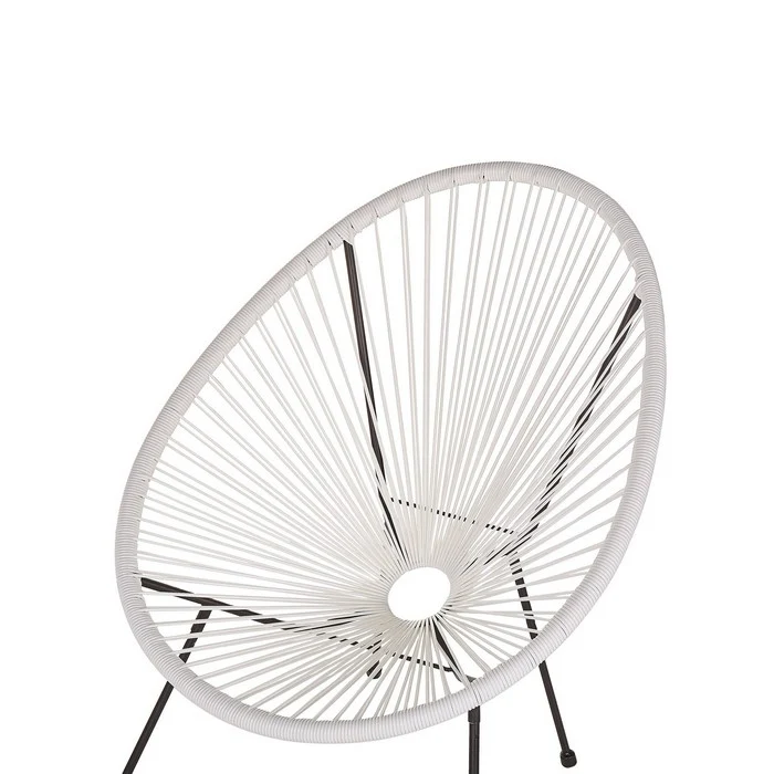 Poltrona relax tonda da giardino effetto rattan - Spaghetti