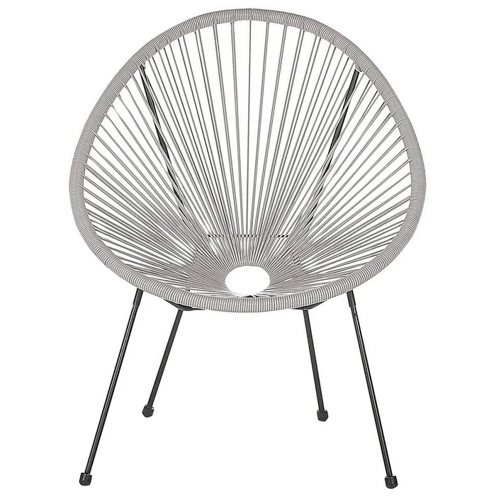 Poltrona relax tonda da giardino effetto rattan - Spaghetti