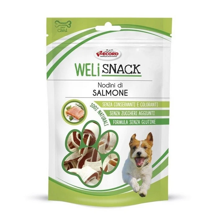 Nodini di salmone per cani 75 g - Weli snack