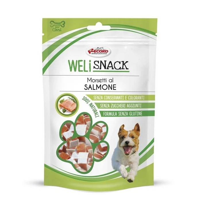 Morsetti al salmone per cani 75 g - Weli snack