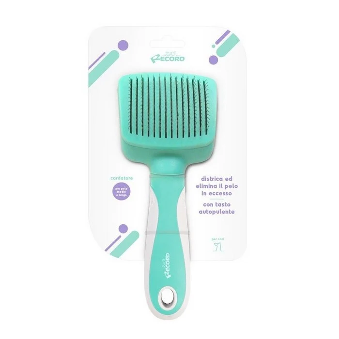 Cardatore per animali autopulente con punte in acciaio inox - Hairmony