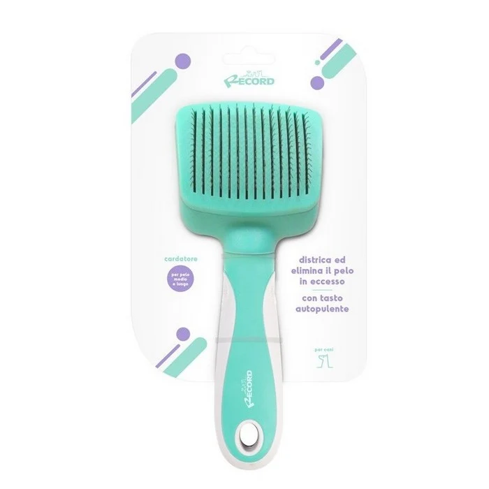 Cardatore per animali autopulente con punte in acciaio inox - Hairmony