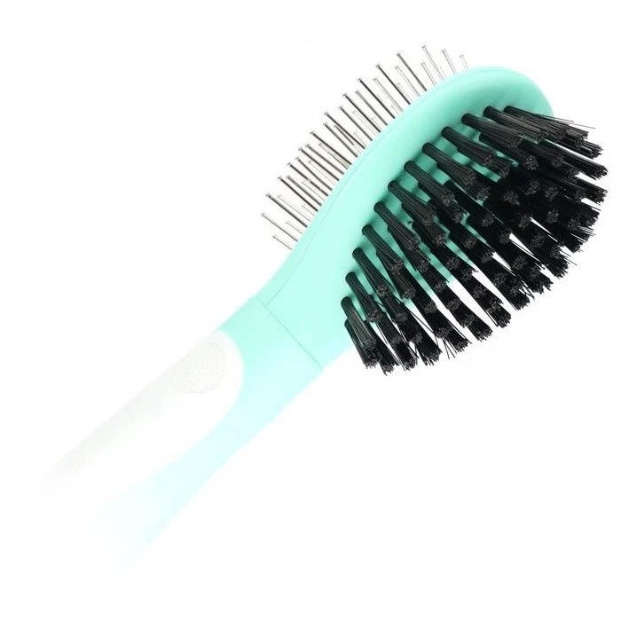 Spazzola doppia con setole e punte in acciaio al carbonio per animali - Hairmony