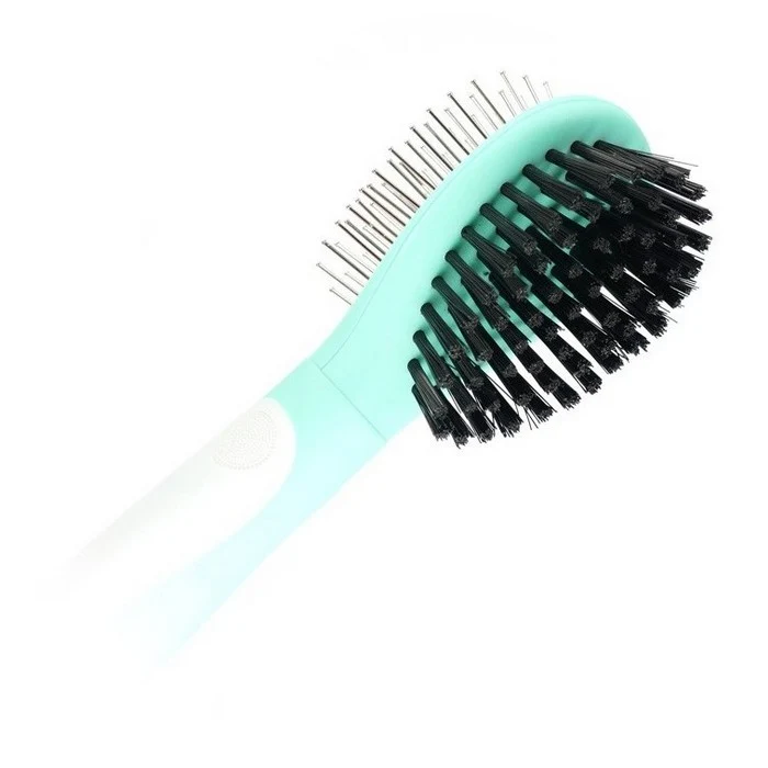 Spazzola doppia con setole e punte in acciaio al carbonio per animali - Hairmony