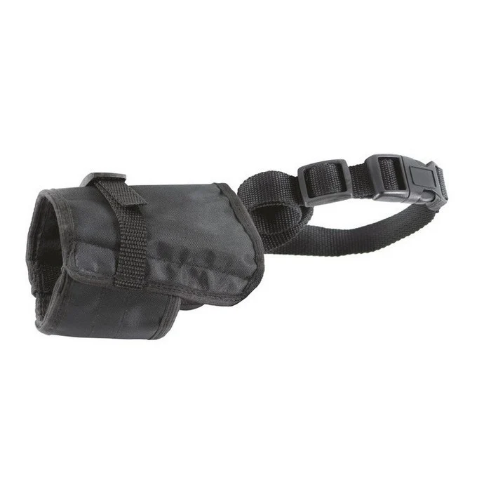 Museruola per cani regolabile in nylon nero