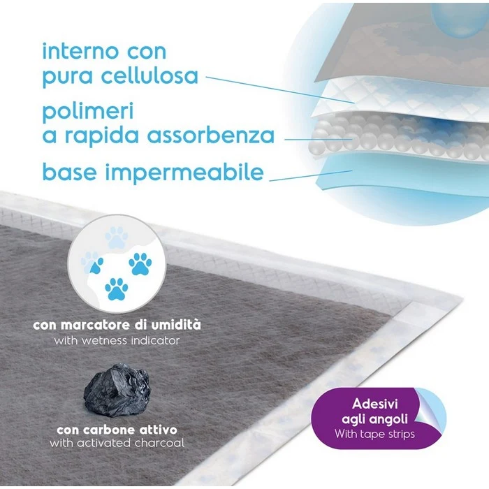 Tappetini assorbenti 60x90 cm con carbone attivo - Assorbipiù