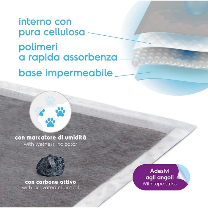 Tappetini assorbenti 60x90 cm con carbone attivo - Assorbipiù