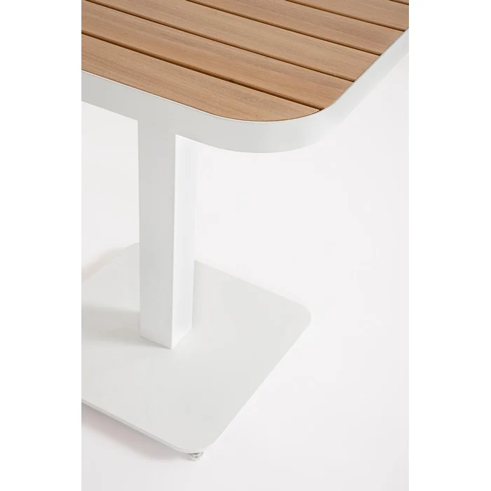 Tavolo quadrato da giardino con doghe effetto legno 75x75 cm - Belmar
