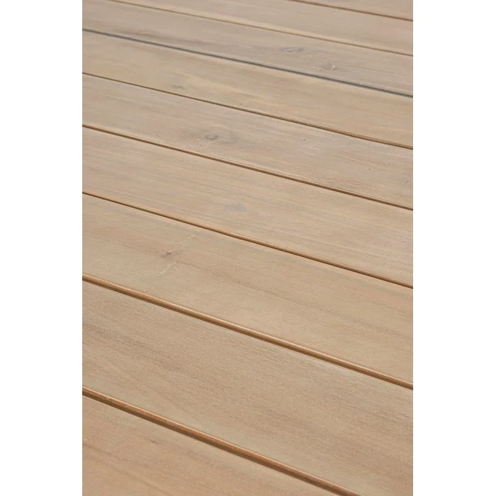 Tavolo allungabile da giardino in alluminio con doghe effetto legno - Belmar