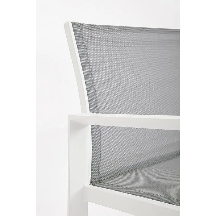 Set da giardino con divano, poltrone e tavolino in alluminio - Kallen