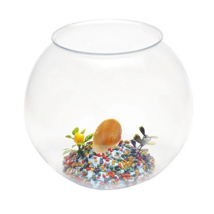 Boccia in plastica con fondo decorato 22 cm