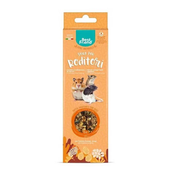 Stick naturali per piccoli roditori con noci 115 g - Best Friend