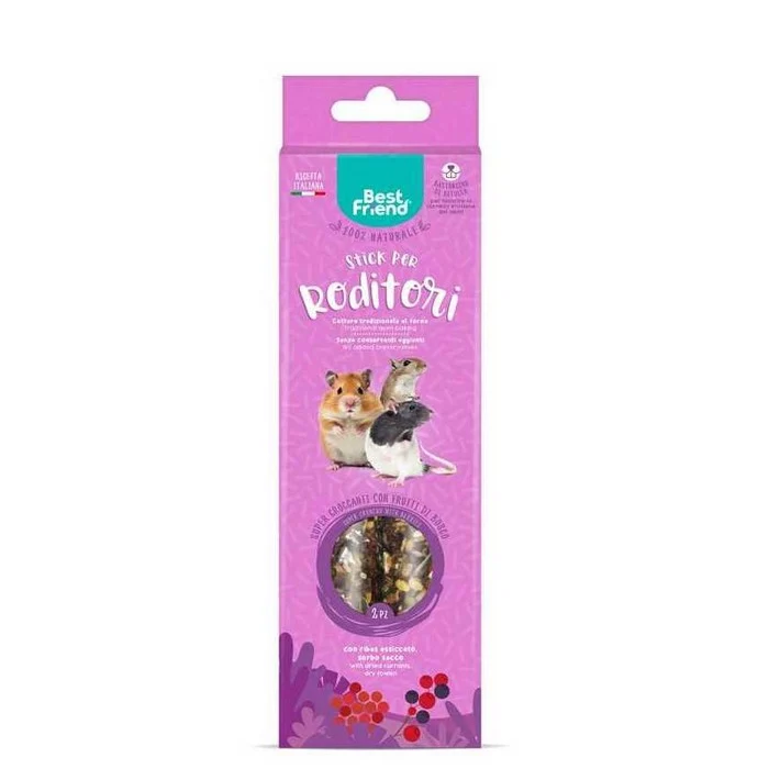 Stick naturali per piccoli roditori con frutti di bosco 115 g - Best Friend