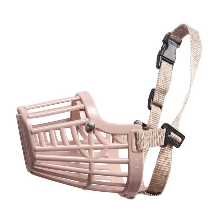 Museruola per cani in plastica beige