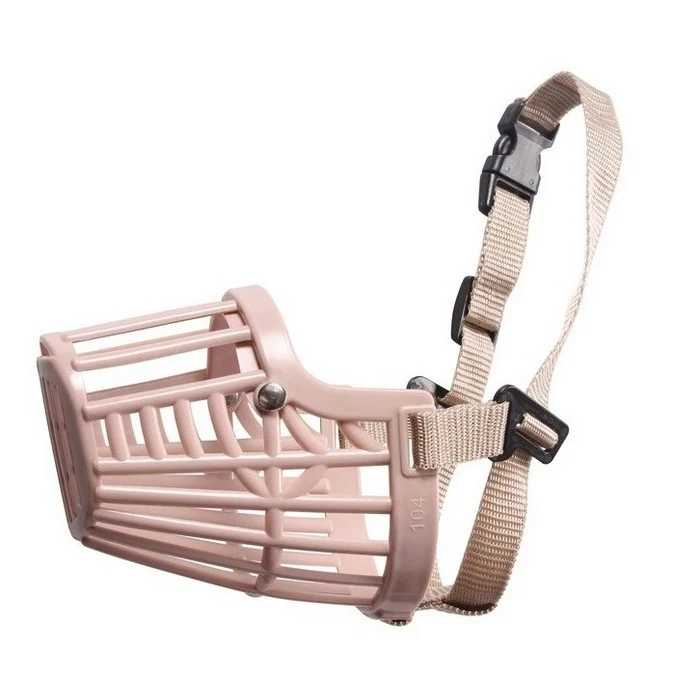 Museruola per cani in plastica beige