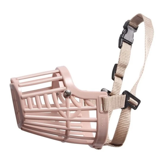 Museruola per cani in plastica beige