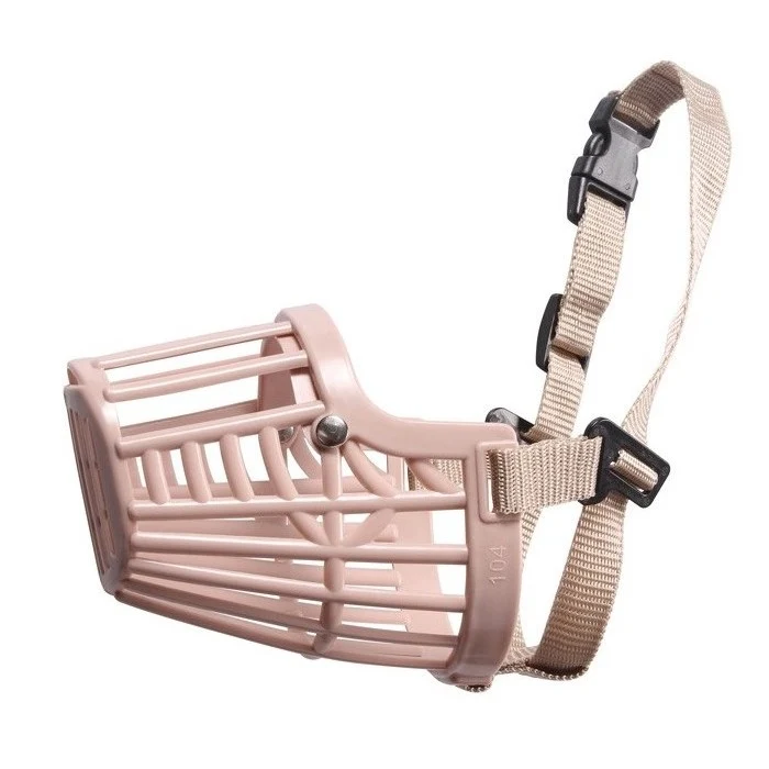 Museruola per cani in plastica beige
