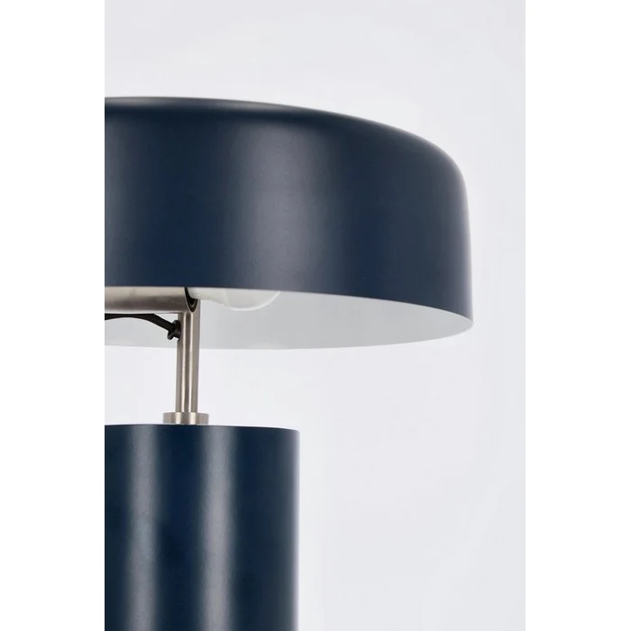 Lampada tonda da tavolo in metallo blu - Kaithal