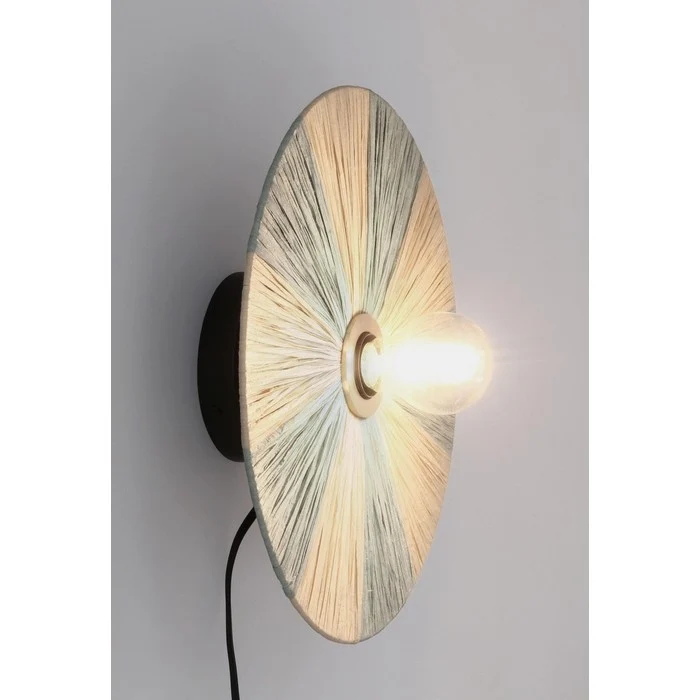 Lampada applique con decorazione in rafia 30 cm - Kanda