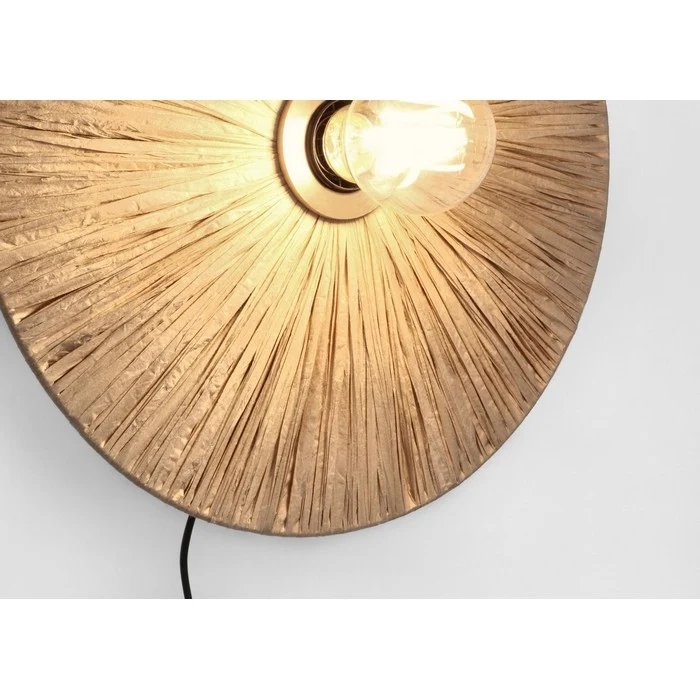 Lampada applique con decorazione in rafia 30 cm - Kanda