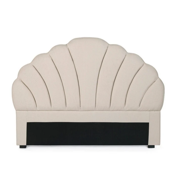 Testiera per letto in tessuto beige - Azar