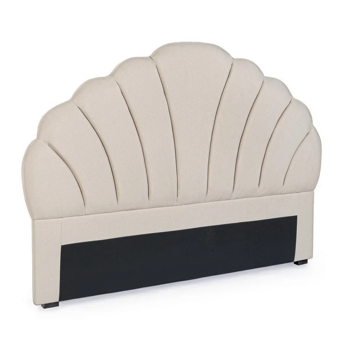 Testiera per letto in tessuto beige - Azar
