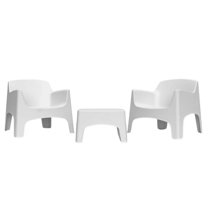 Set da giardino in polipropilene con 2 poltrone e tavolino - Ibiza Terrace
