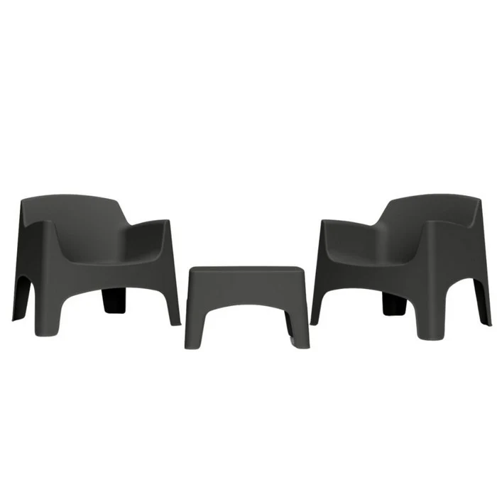Set da giardino in polipropilene con 2 poltrone e tavolino - Ibiza Terrace