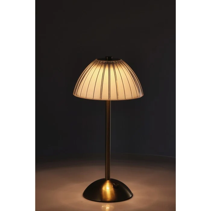 Lampada da tavolo touch ricaricabile in ferro dorato - Maija