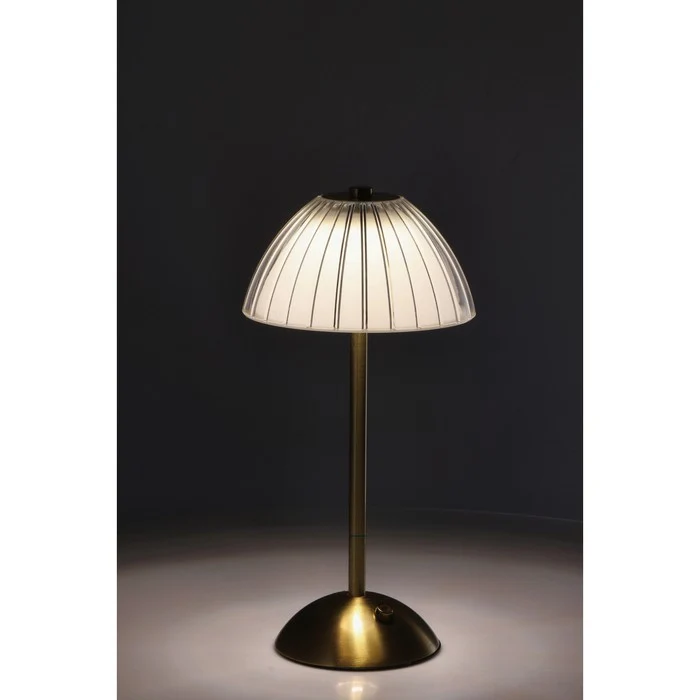 Lampada da tavolo touch ricaricabile in ferro dorato - Maija