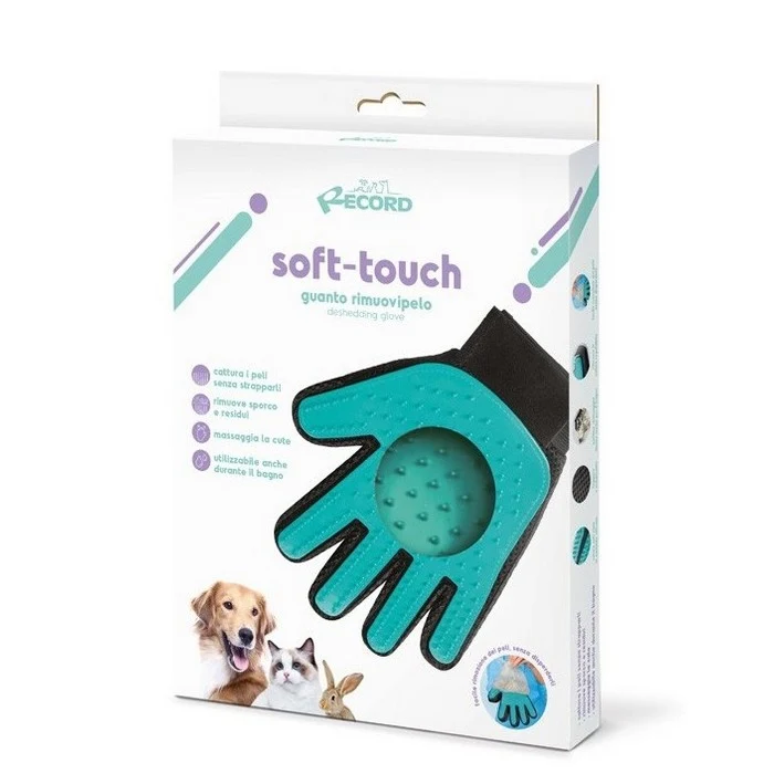 Guanto spazzola con palmo in silicone per cani - Soft touch