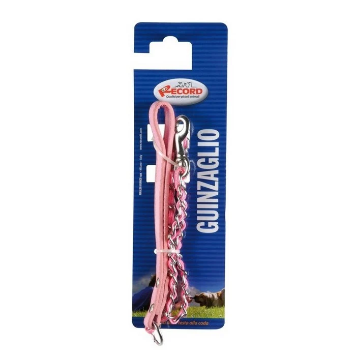 Guinzaglio a catena con inserto in nylon per cani