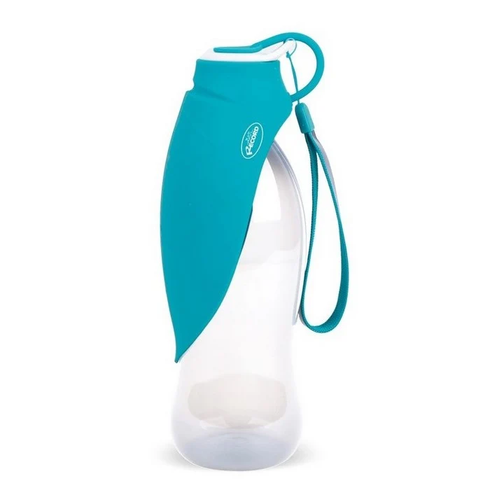 Dispenser di acqua con borraccia per cani da viaggio 400 ml - Wave