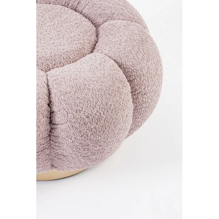 Pouf tondo in tessuto bouclé 65 cm - Floreal