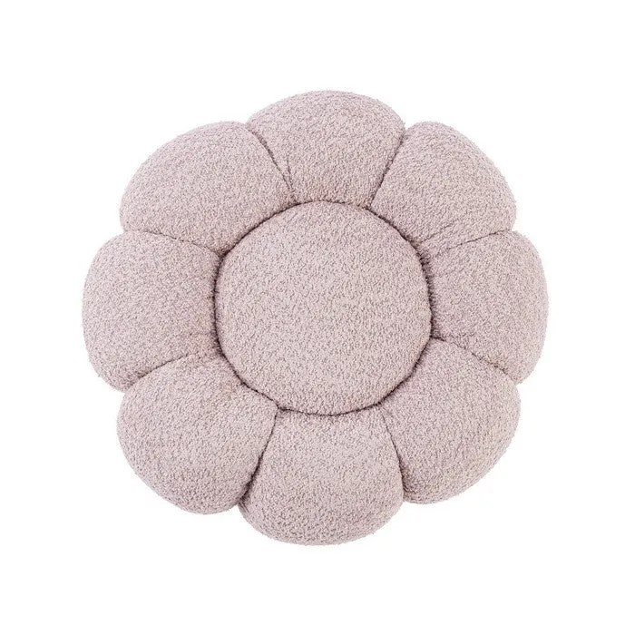 Pouf tondo in tessuto bouclé 65 cm - Floreal
