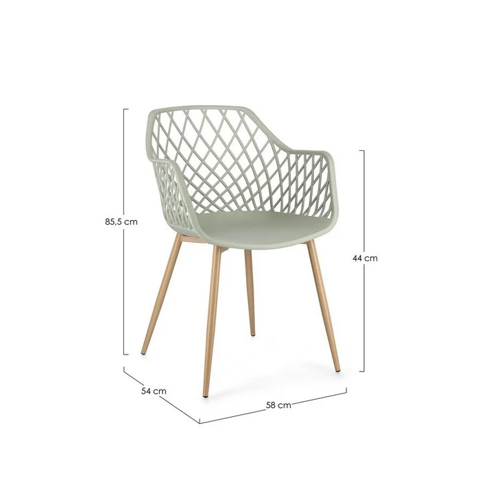 Sedia scandinava ergonomica con braccioli - Optik