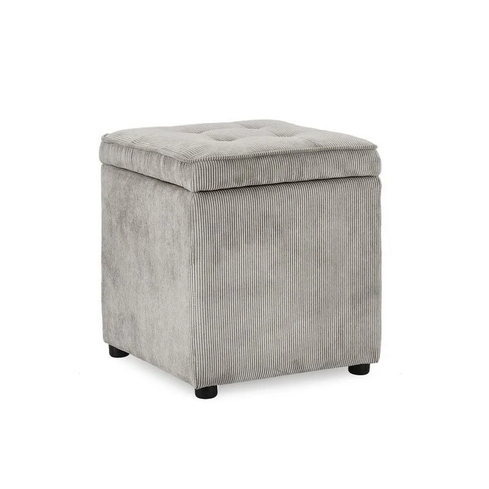 Pouf quadrato contenitore in velluto a coste - Dylan