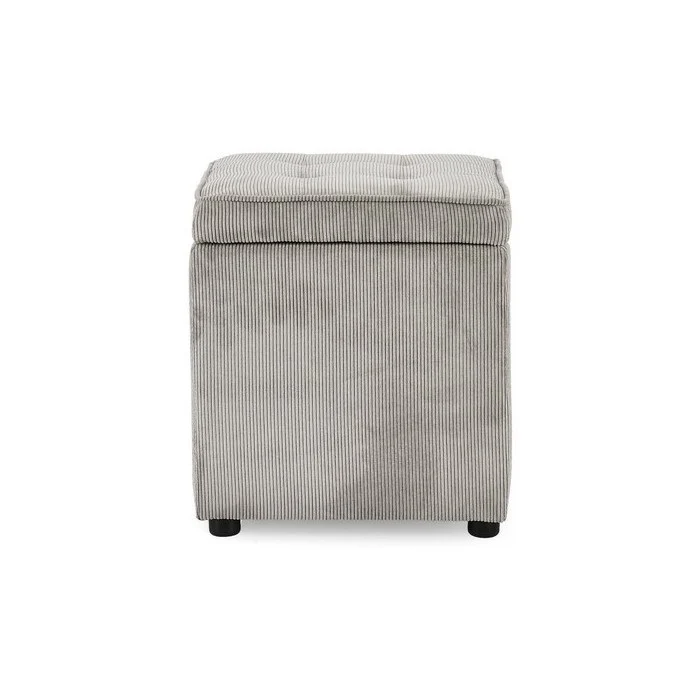 Pouf quadrato contenitore in velluto a coste - Dylan